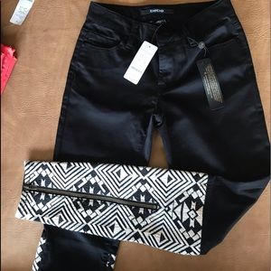 Bebe Black Zipper Back Pants